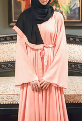 Zoom Highneck Plain Abaya